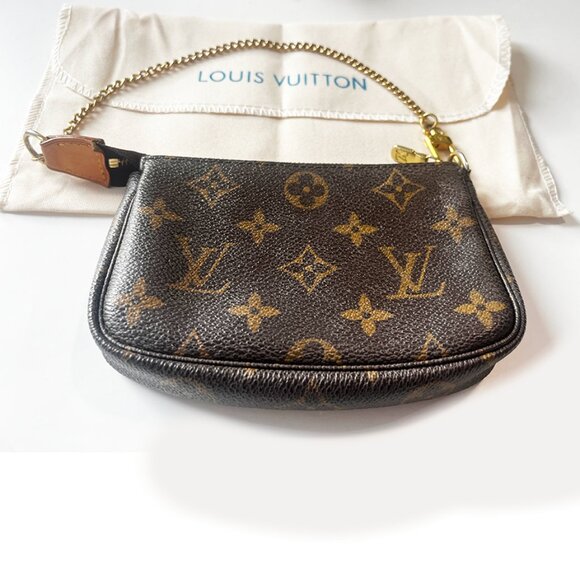 Vintage, Rare Louis Vuitton Monogram Mini Pochette Accessoires, Wristlet - Picture 3 of 8